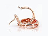 White Cubic Zirconia 18K Rose Gold Over Sterling Silver Hoop Earrings 1.69ctw