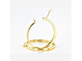 White Cubic Zirconia 18K Yellow Gold Over Sterling Silver Hoop Earrings 1.18ctw