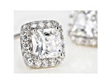 White Cubic Zirconia Rhodium Over Sterling Silver Earrings 1.34ctw