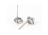 White Cubic Zirconia Rhodium Over Sterling Silver Earrings 1.34ctw