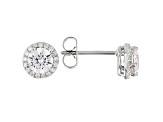 White Cubic Zirconia Rhodium Over Sterling Silver Earrings 1.93ctw