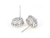 White Cubic Zirconia Rhodium Over Sterling Silver Earrings 5.16ctw