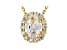 White Cubic Zirconia 18K Yellow Gold Over Sterling Silver Pendant With Chain 2.66ctw