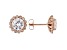 White Cubic Zirconia 18K Rose Gold Over Sterling Silver Earrings 4.82ctw