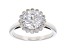 White Cubic Zirconia Rhodium Over Sterling Silver Ring 3.22ctw