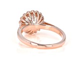 White Cubic Zirconia 18K Rose Gold Over Sterling Silver Ring 3.22ctw