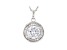 White Cubic Zirconia Rhodium Over Sterling Silver Pendant With Chain 3.40ctw