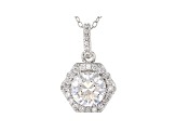 White Cubic Zirconia Rhodium Over Sterling Silver Pendant With Chain 2.54ctw