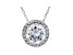 White Cubic Zirconia Rhodium Over Sterling Silver Pendant With Chain 3.30ctw