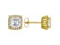 White Cubic Zirconia 18K Yellow Gold Over Sterling Silver Earrings 5.79ctw