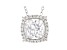 White Cubic Zirconia Rhodium Over Sterling Silver Pendant With Chain 3.98ctw