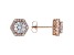 White Cubic Zirconia 18K Rose Gold Over Sterling Silver Earrings 3.40ctw