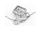 White Cubic Zirconia Rhodium Over Sterling Silver Pendant With Chain 3.57ctw