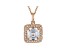 White Cubic Zirconia 18K Rose Gold Over Sterling Silver Pendant With Chain 3.57ctw
