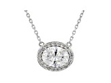 White Cubic Zirconia Rhodium Over Sterling Silver Necklace 2.12ctw