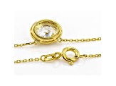 White Cubic Zirconia 18K Yellow Gold Over Sterling Silver Necklace 2.12ctw