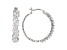 White Cubic Zirconia Rhodium Over Sterling Silver Hoop Earrings 4.79ctw