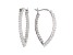 White Cubic Zirconia Rhodium Over Sterling Silver Inside Out Hoop Earrings 1.46ctw