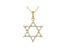 White Cubic Zirconia 18K Yellow Gold Over Sterling Silver Star Of David Pendant With Chain 0.75ctw