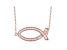 White Cubic Zirconia 18K Rose Gold Over Sterling Silver Fish Necklace 0.63ctw