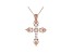 White Cubic Zirconia 18K Rose Gold Over Sterling Silver Pendant With Chain 1.16ctw