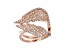 White Cubic Zirconia 18K Rose Gold Over Sterling Silver Angel Wing Ring 2.05ctw