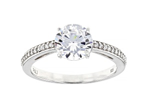 White Cubic Zirconia Rhodium Over Sterling Silver Engagement Ring 2.78ctw