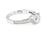 White Cubic Zirconia Rhodium Over Sterling Silver Engagement Ring 2.78ctw