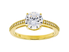White Cubic Zirconia 18K Yellow Gold Over Sterling Silver Engagement Ring 2.78ctw