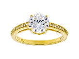 White Cubic Zirconia 18K Yellow Gold Over Sterling Silver Engagement Ring 2.78ctw