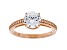 White Cubic Zirconia 18K Rose Gold Over Sterling Silver Engagement Ring 2.78ctw