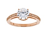 White Cubic Zirconia 18K Rose Gold Over Sterling Silver Engagement Ring 2.78ctw