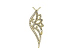White Cubic Zirconia 18K Yellow Gold Over Sterling Silver Pendant With Chain 1.31ctw