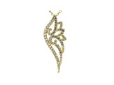 White Cubic Zirconia 18K Yellow Gold Over Sterling Silver Pendant With Chain 1.31ctw
