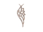 White Cubic Zirconia 18K Rose Gold Over Sterling Silver Pendant With Chain 1.31ctw