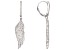 White Cubic Zirconia Rhodium Over Sterling Silver Angel Wing Earrings 0.72ctw