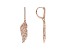 White Cubic Zirconia 18K Rose Gold Over Sterling Silver Angel Wing Earrings 0.72ctw
