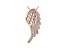 White Cubic Zirconia 18k Rose Gold Over Sterling Silver Angel Wing Pendant With Chain 0.53ctw