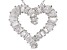 White Cubic Zirconia Rhodium Over Sterling Silver Heart Pendant With Chain 3.24ctw