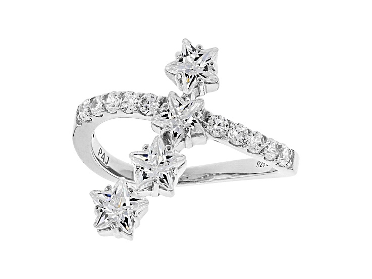 Pre-Owned White Cubic Zirconia Rhodium Over Sterling Silver