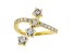 White Cubic Zirconia 18K Yellow Gold Over Sterling Silver Star Ring 3.17ctw