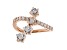 White Cubic Zirconia 18K Rose Gold Over Sterling Silver Star Ring 3.17ctw