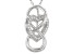 White Cubiz Zirconia Rhodium Over Sterling Silver Infinity Heart Pendant With Chain 0.41ctw