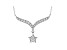 White Cubic Zirconia Rhodium Over Sterling Silver Star Necklace 5.42ctw