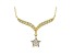 White Cubic Zirconia 18K Yellow Gold Over Sterling Silver Star Necklace 5.42ctw