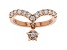 White Cubic Zirconia 18K Rose Gold Over Sterling Silver Star Ring 1.69ctw