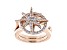 White Cubic Zirconia 18k Rose Gold Over Sterling Silver Star Ring 0.86ctw