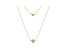 White Cubic Zirconia 18K Yellow Gold Over Sterling Silver Star Necklace 0.18ctw