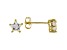 White Cubic Zirconia 18K Yellow Gold Over Sterling Silver Star Stud Earrings 1.29ctw