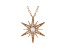 White Cubic Zirconia 18K Rose Gold Over Sterling Silver Star Pendant With Chain 0.55ctw